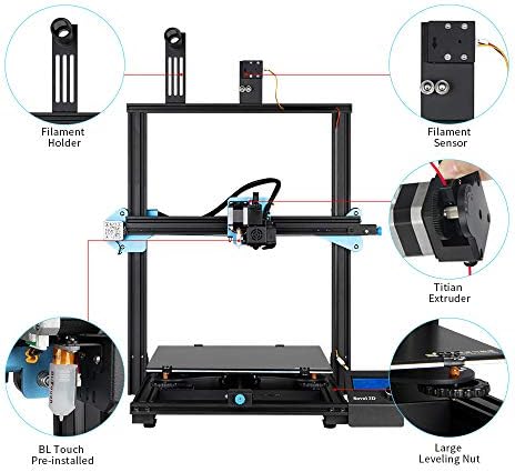 3Д печатач Sovol SV03, надграден поголем печатач со големина на печатење FDM со директен погон екструдер и 3D Touch & Marlin TMC2208