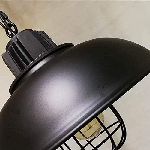 SJYDQ Ретро индустриски ламба за приврзоци, метални лустери на таванот, светла на американски стил на отворено, за бар -украси ресторани, црни