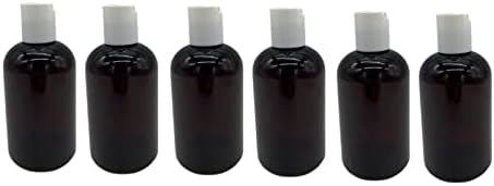 Природни фарми 4 мл Амбер Бостон БПА БЕСПЛАТНИ шишиња - 6 пакувања со празни контејнери за полнење - есенцијални масла - ароматерапија | Мазно