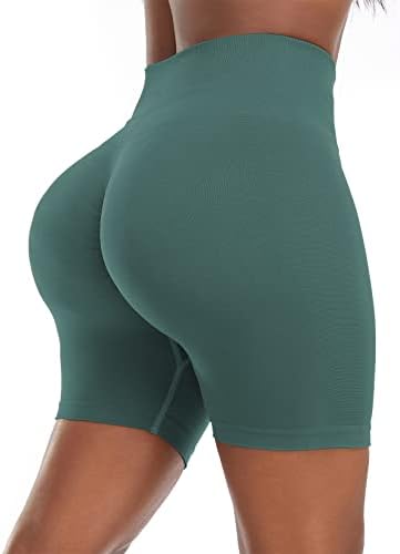 Беспрекорен Scrunch женски тренингот шорцеви со високи половини салата за вежбање јога велосипедисти шорцеви за кревање на стомакот