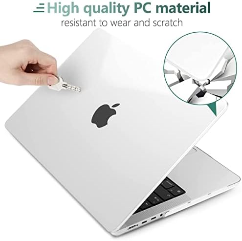 Meegoodo за MacBook Pro 16 Inch Case 2023 2022 2021 NEW A2780 A2485 M2 M1 Pro/Max со ID на допир, пластична тврда обвивка и тастатура за