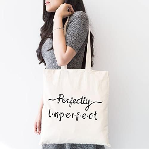Linyong совршено несовршено платно жени женски тота торба за еднократна употреба на намирници за купување торби за студентска торба