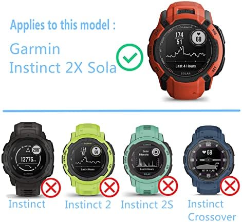 Aemus Компатибилен Со Garmin Instinct 2x Sola Smartwatch Заштитник На Екранот 2X Соларно-Тактичко Издание HD Пет Филм