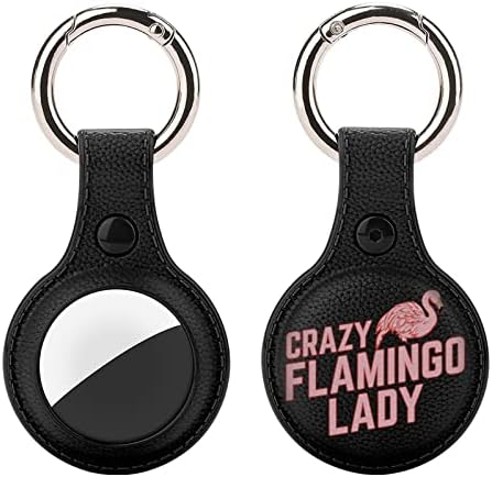 Луди Фламинго Дама Носителот За Airtag Клуч Прстен Tpu Заштитни Случај Покритие Локатор Таг За Паричник Багаж Миленичиња