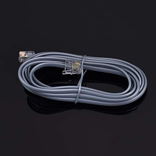 Conext Link 7 ft стапала RJ11 6p6c Модуларен телефонски продолжен кабел за кабел за кабелска жица （33226）