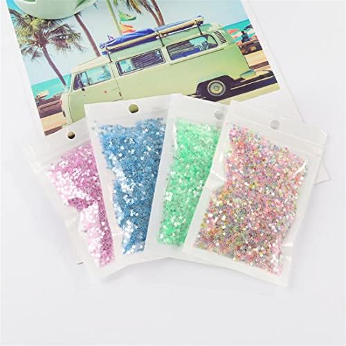 10g кристални нокти Sequin 3mm 4mm Star Sequins Sequins Paillettes for Nails Art Glitter, Confetti за венчавки, сочинуваат додатоци,