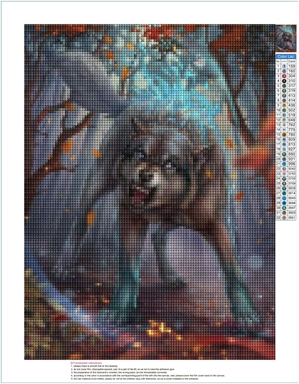 DIY 5D дијамантски сликарство на животни волци за везови мозаик вкрстени бод комплети целосна вежба дијамант rhinestones слика