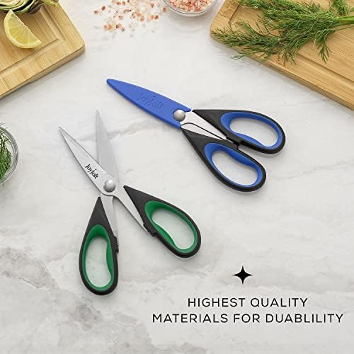 Jојхолт кујнски ножици со тешки ножици со обвивки за ножици. Сите ножици за комунални услуги; Ножици на билки, ножици за зеленчук, ножици за