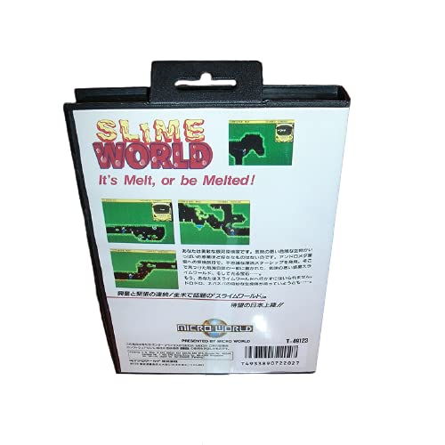 Адити Слим Светот Јапонија Корица со кутија и англиски прирачник за Sega Megadrive Genesis Video Game Console 16 бит MD картичка