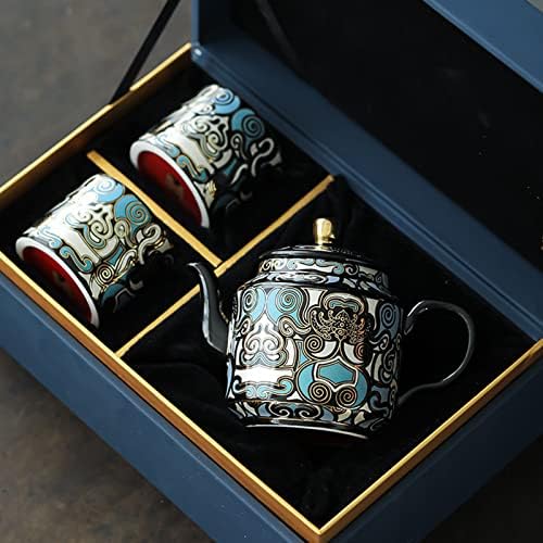 Чај сет сребрен чај котел сет кунгфу чај сет во кинески чајник стил таоти шема керамички производител на чај домаќинство луксузен сингл тенџере