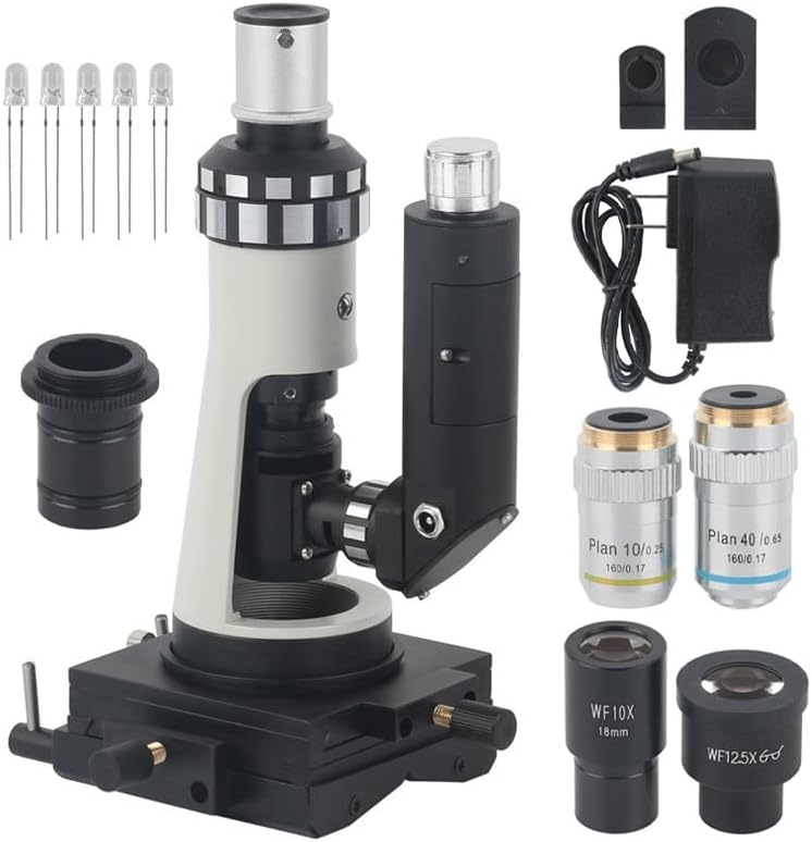 Додатоци за лабораториски микроскоп 100x 400x преносни поларизирачки лесни металографски микроскоп магнетна база видео камера по избор