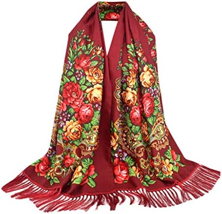Tassel Tie Wrapените дама шал шал патување со шамија на фолк-прилагодлива марама со шамија на шал на кауч