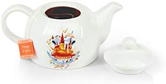 Оригинален симпатичен Хари Потер Хогвортс мини порцелан 5oz чајник чудно разнобоен замок уметнички дела сјајни бели застаклени керамички