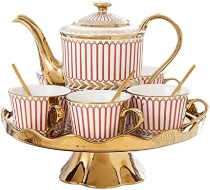 TWDYC керамички чаши за кафе и тенџере поставено појадок млеко чај чај со ротаторски сад за пиење 8 парчиња еколошки постројки за венчавки