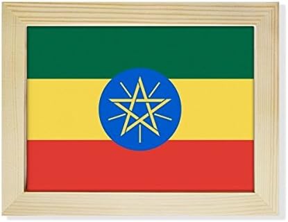 DiyThinker Ethiopia National Flag Africa Country Desktop Photo Frame Phoction Art Art Decoration Sainting 6x8 инчи