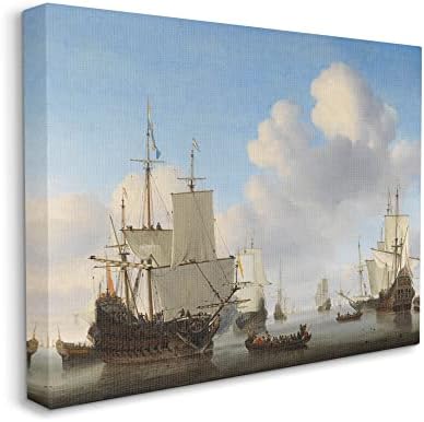 Холандски бродови на „Ступел индустрии“ на море Вилем ван де Велде Класично сликарство платно wallидна уметност, Дизајн од One1000Paintings