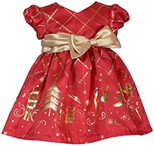 Божиќна фустан на Бони Jeanан Холидеј ја оревчестиот фустан за бебе, дете и мали девојчиња