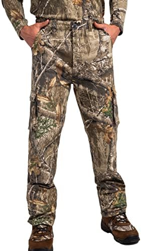 Панталони за лов на камо во Realtree, издржливи панталони со 6 џеб, удобност, вклопување во мажи на отворено