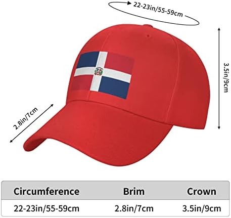 GHBC знаме на Доминиканската Република Возрасни бејзбол капа, женски бејзбол капа, прилагодлива машка капа за шминка