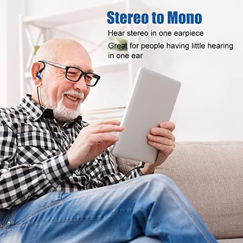 Стерео-до-моно единечен уш со микрофон и контрола, жичен слушалки за слушалки за ушите W над ушна кука и кутија за лаптоп за мобилни