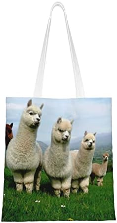 Moliae Lamb Canvas Tote торба за жени, торби за намирници за еднократно користење, за шопинг, роденден на Божиќна свадба
