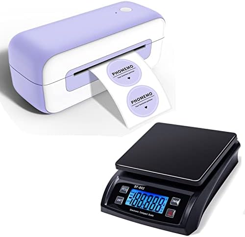 Фомемо 246 Виолетова Термичка Етикета Печатач Со Црна Дигитална Испорака Поштенска Скала
