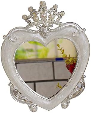 ЈИДБРТ срце во форма на срцево во облик на рамка со класични метални рамки Десктоп свадба Фото рамки
