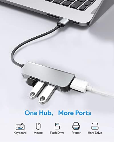 USB Центар, Viktck 4 ПОРТ USB 3.0 &засилувач; 2.0 ПОВЕЌЕ USB Порта ЦЕНТАР USB Адаптер,Ултра Тенок Пренослив Центар Применлив
