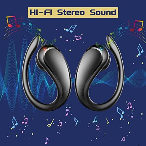 Безжични Слушалки, Bluetooth 5.3 Слушалки Спорт Со Earhooks, 40H ушни пупки БЕЗЖИЧНИ Bluetooth Слушалки, IP7 Водоотпорни Безжични