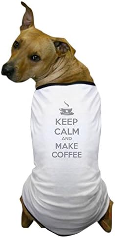 Cafepress продолжете смирено и направете маица за кучиња за кучиња за кафе, облека за домашни миленици, смешна костум за кучиња
