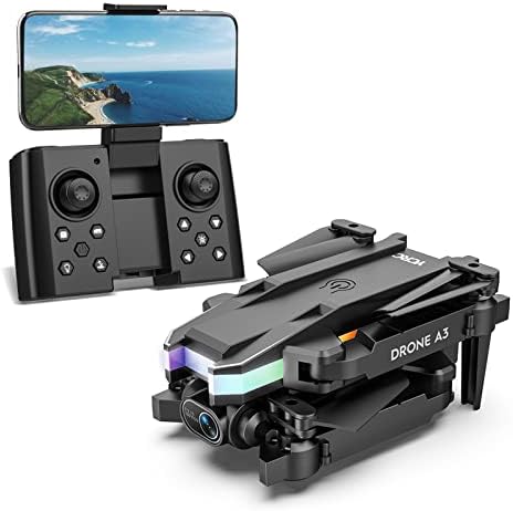 Детска дрон со камера, мини беспилотни летала со камера за возрасни 4K, Daul HD FPV камера далечински управувачки играчки подароци