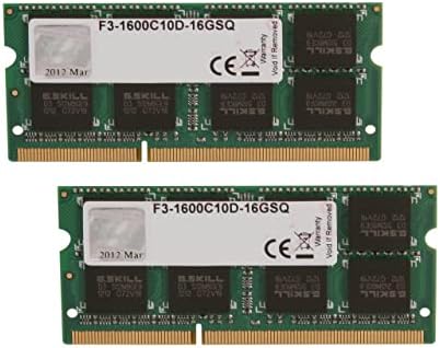 G.Skill 16GB 204-PIN SO-DIMM DDR3 1600 LAPTOP MEMORY F3-1600C10D-16GSQ