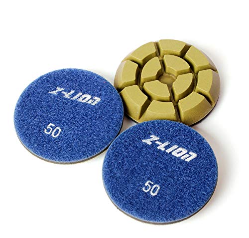 Влочки за полирање на дијаманти за подот 3-PCS Грит 1500 Дискови за мелење Премиум квалитет за мермерно пескарење