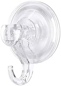 Зекегг куки за висечка пластична про transparentирна кука за вшмукување Пријавете се за кујна, бања ， туш, доказ за вода, влага