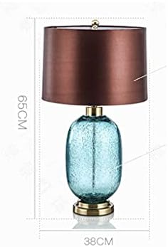 Биро за ламба европски стил Едноставно ретро сино шише керамичко маса за ламба во кревет во спална соба модна ткаенина уметност табела