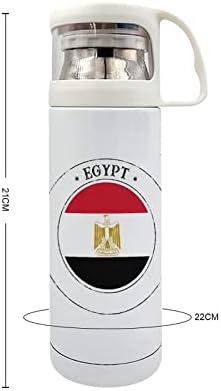 Египетско знаме Египет заптивка вакуум изолирана чаша за патувања Египет во вода шише колба Термос чаша Тумблер за спортски фитнес кампување