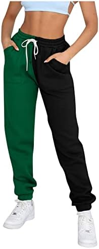 Jораса женски џемпери, панталони во боја на еластична половината, панталони, панталони, панталони со високи пакети со џебови