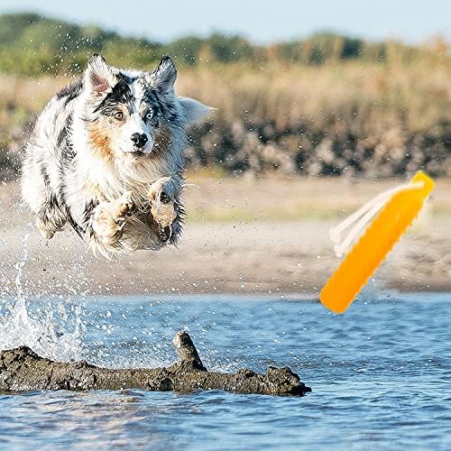 Играчка за плови за кучиња Segzwlor - Интерактивна обука за тренинг и привлекување куче Враќање на кукла на отворено - лесен за плови