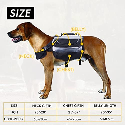 Ранец за пешачење со кучиња лотомузици, торба со седло на кучиња со кучиња со кучиња и странични џебови за средни и големи кучиња,