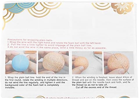 Зеродис Темари комплет, комплет за топка Темари DIY Везење материјал Темари Декоративни за ракотворби, уметнички занаетчиски пригоден шиење Темари комплет вез