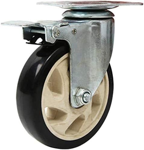 Комплет За Тркалца Хаоктсб Тешки Тркала За Тркала Индустриски Тркалца За Вртење Стп Со Сопирачка, 300 кг, Челични Рамки Од Цинк, дизајнерски