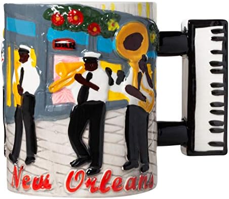 Занаетчиски Був Њу Орлеанс Џез Месинг Бенд Обликувани Сувенир Кафе Кригла