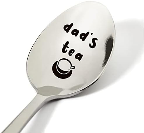 Тато подароци од ќерка син сопруга, смешна лажица чај лажица врежан не'рѓосувачки челик, lубители на чај подароци за мажи татко роденден