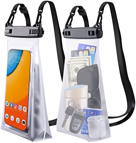 Китојс Лебдат Голема Водоотпорна Телефонска Торбичка 2пак 7 Заштитник За Држач За Пливачки Ќелии IPX8 Со Врвка Универзална