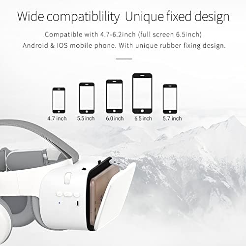 3д Виртуелна Реалност VR Слушалки, VR Очила Очила Со Bluetooth Слушалки, 3D Очила ЗА Виртуелна Реалност за iPhone/Samsung Филмови