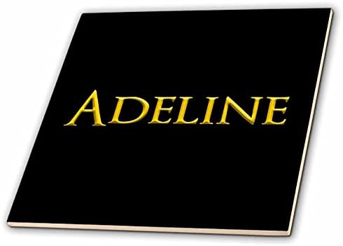 3дроза аделин популарни, трендовски дама име во САД. Жолта на црн шарм-Плочки