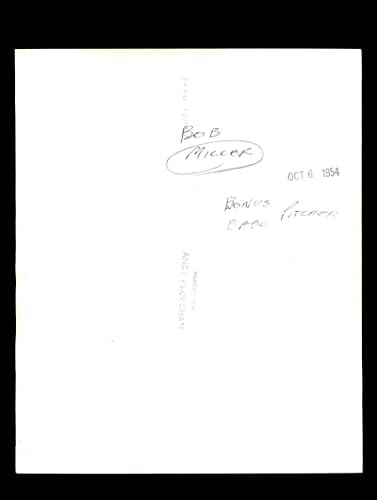 Боб Милер потпиша 1954 година 8x10 Детроит Тигерс Оригинална жица Фото -автограм