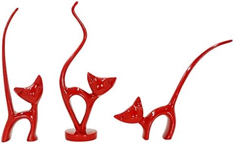 Фигурини за мачки со смола од соништата - Полки за статуи на мали животни Домашни декор акценти уметнички украс, сет од 3