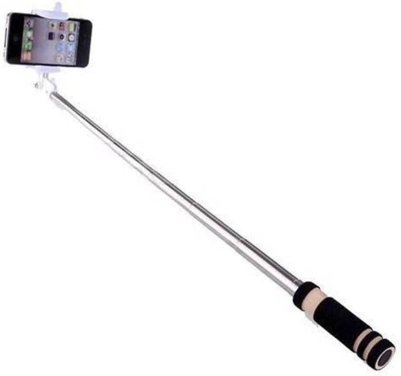 Vizgiz 2 пакет Selfie Stick Mini Monopod Преносен телескопски држач за проширување на рачен телефон со жичен прекинувач за контрола