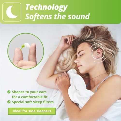 Алпски сон за спиење за спиење - Ултра мек филтер за страничен заспан - Намалете ги звуците и подобрување на спиењето - еднократно, хигиенски,